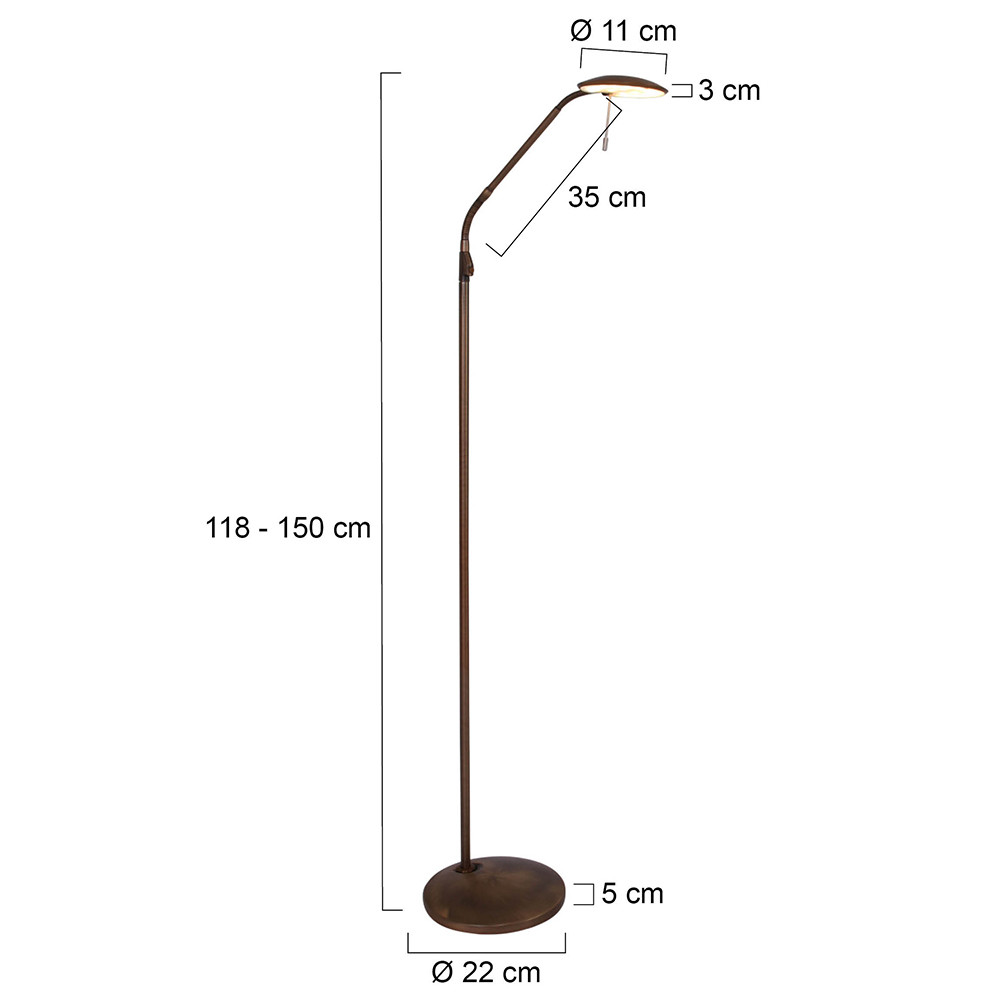 Lampe de lecture classique Steinhauer Zenith LED ajustable en bronze – Image 7