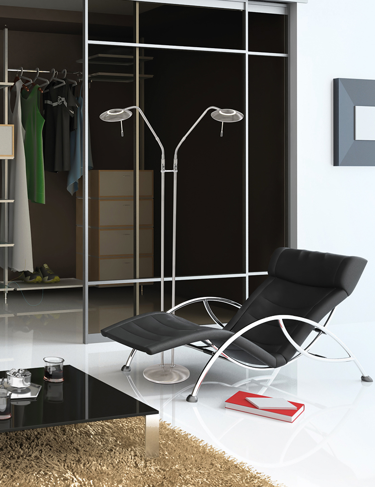 Lampe de lecture en acier Zénith de Steinhauer gris – Image 2