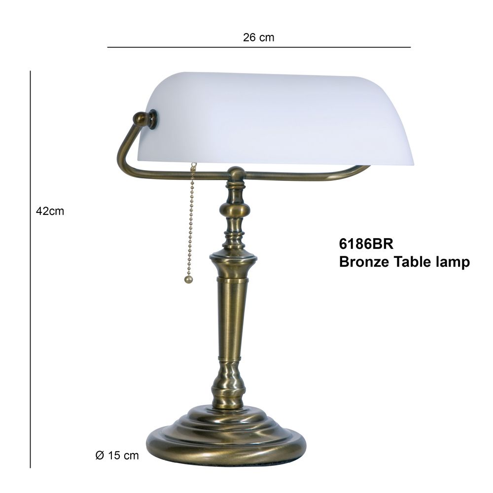 Lampe banquier bronze classique Steinhauer Ancilla – Image 7
