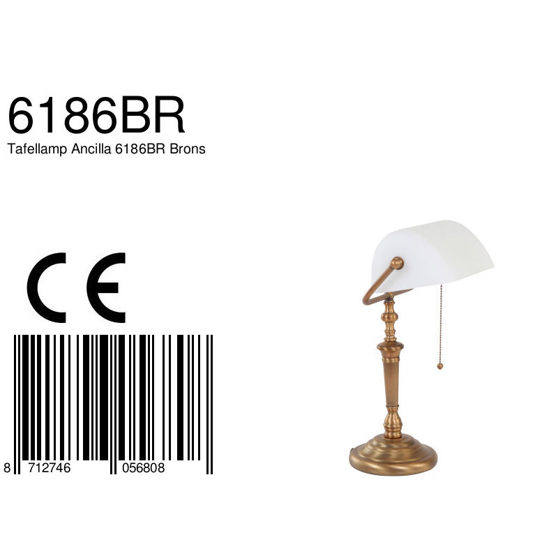 Lampe banquier bronze classique Steinhauer Ancilla – Image 8