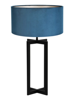 lampe-de-rebord-de-fenêtre-abat-jour-velours-bleu-light-et-living-mace-noir-8456zw