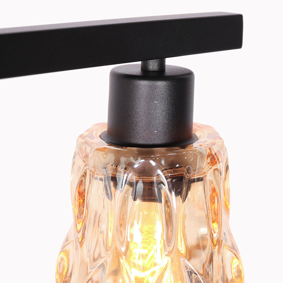 Lampe de Sol Moderne en Verre Ambre Steinhauer Vidrio noir – Image 4