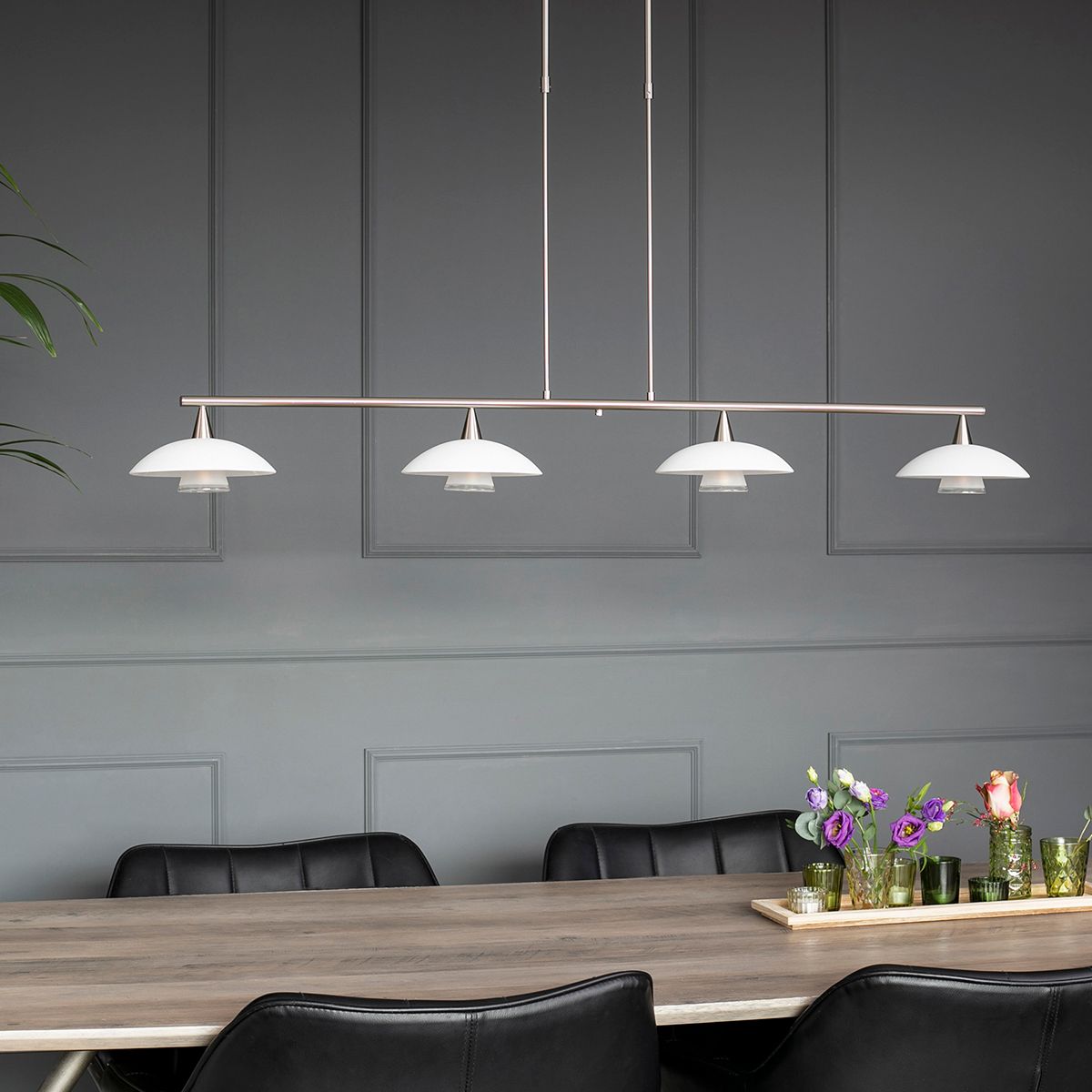 Lampe de table à manger à quatre soucoupes Steinhauer Tallerken acier – Image 25