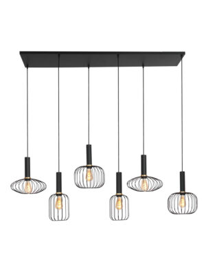 lampe-de-table-a-manger-en-fil-de-fer-ludique-a-six-lumieres-mexlite-aureole-noir-3072zw