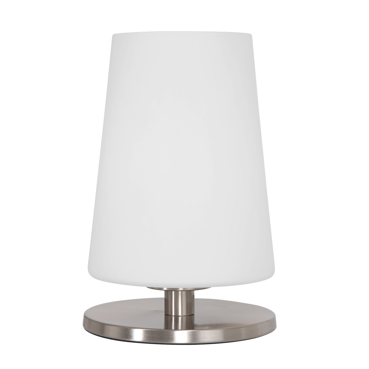 Lampe de table moderne couleur acier en verre dépoli Steinhauer Ancilla – Image 2