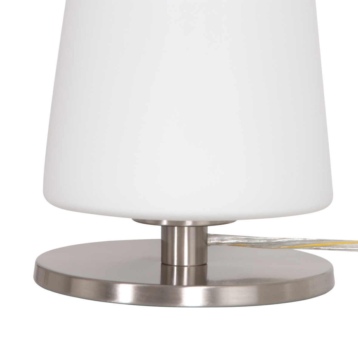 Lampe de table moderne couleur acier en verre dépoli Steinhauer Ancilla – Image 4