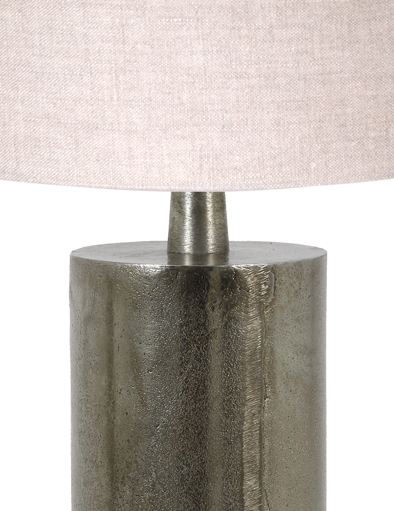 Lampe de table argent abat-jour beige Light & Living Savi – Image 2