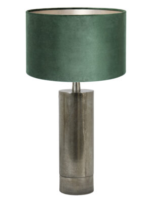 lampe-de-table-argentee-avec-abat-jour-en-velours-vert-light-et-living-savi-8415zw