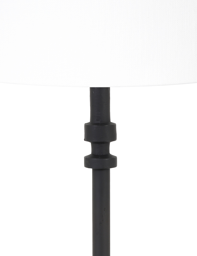 Lampe de table blanche avec base noire Light and Living Howell – Image 2