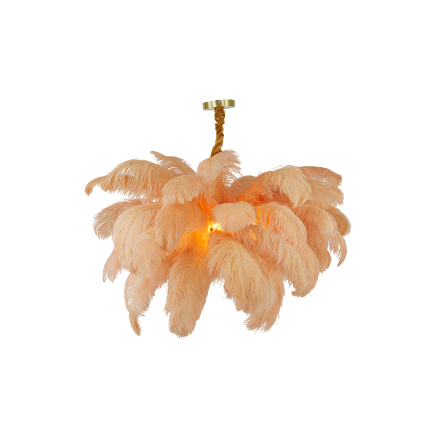 Lampe de table blanche rétro en gaze Light & Living Feather – Image 5