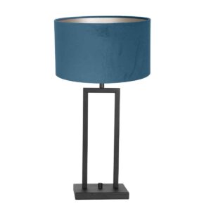 lampe-de-table-bleue-socle-noir-steinhauer-stang-8215zw-2