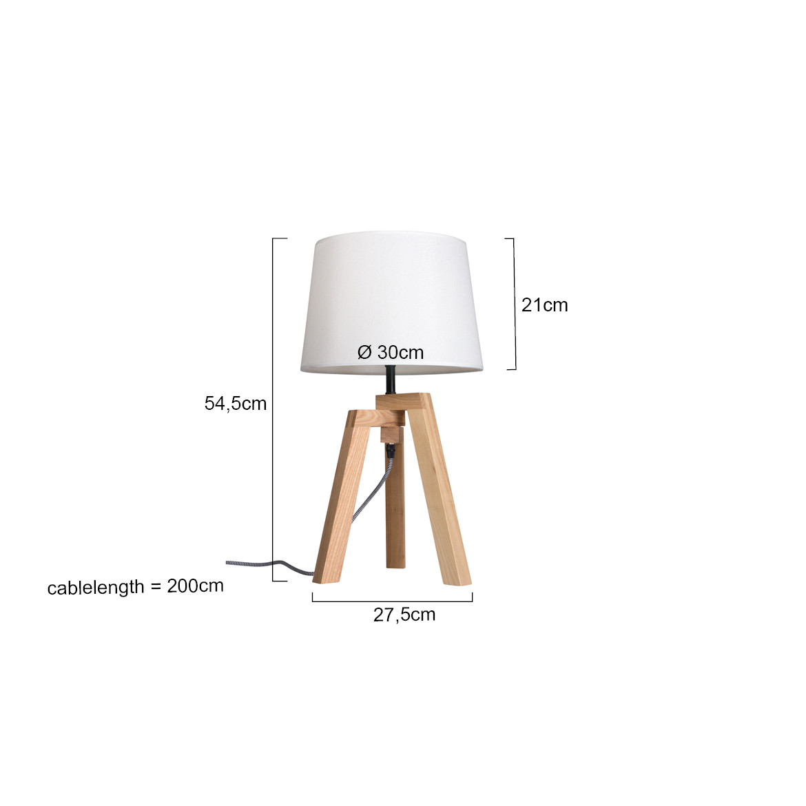 Lampe de table bois Mexlite Sabi – Image 7