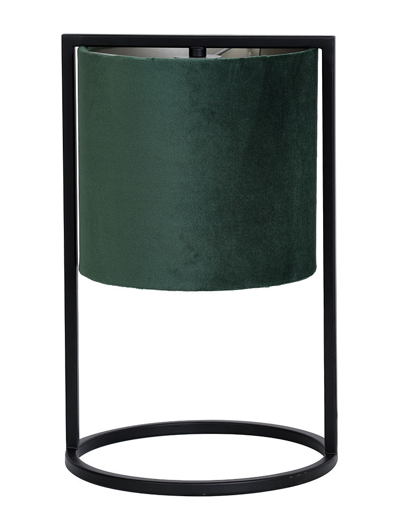 Lampe de table cadre en métal et abat-jour vert Light & Living Santos – Image 3