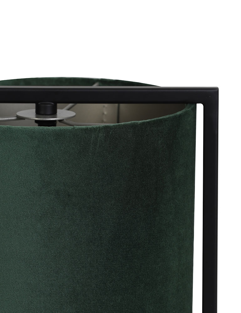 Lampe de table cadre en métal et abat-jour vert Light & Living Santos – Image 4