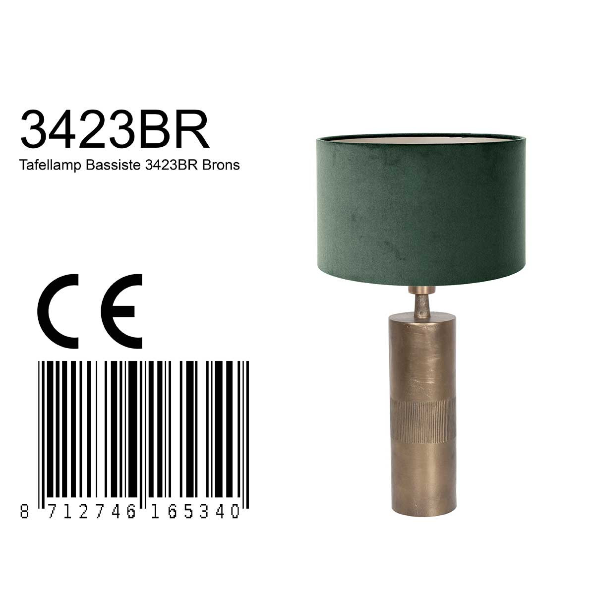 Lampe de table chic Steinhauer Bassiste bronze et vert – Image 8
