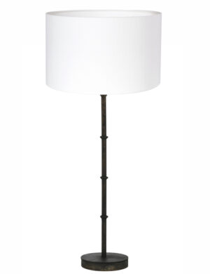 lampe-de-table-classique-abat-jour-blanc-light-et-living-phuket-noir-7032zw