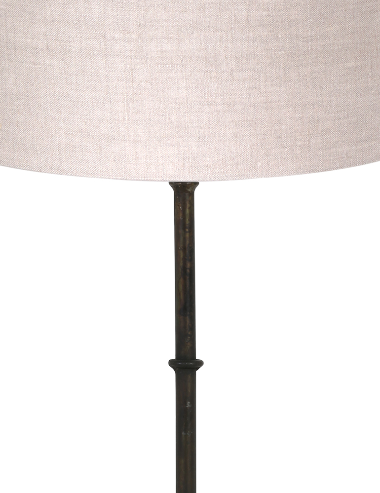 Lampe de table classique abat-jour en tissu beige Light & Living Phuket noir – Image 2