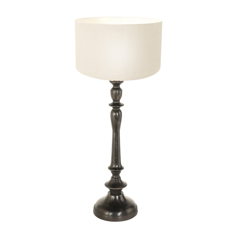 lampe-de-table-classique-blanc-et-noir-steinhauer-bois-noirantique-et-linblanc-3769zw-2