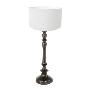 lampe-de-table-classique-blanc-et-noir-steinhauer-bois-noirantique-et-linblanc-3769zw