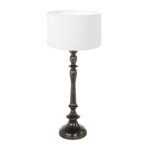 lampe-de-table-classique-blanc-noir-steinhauer-bois-noirantique-et-opaque-3764zw