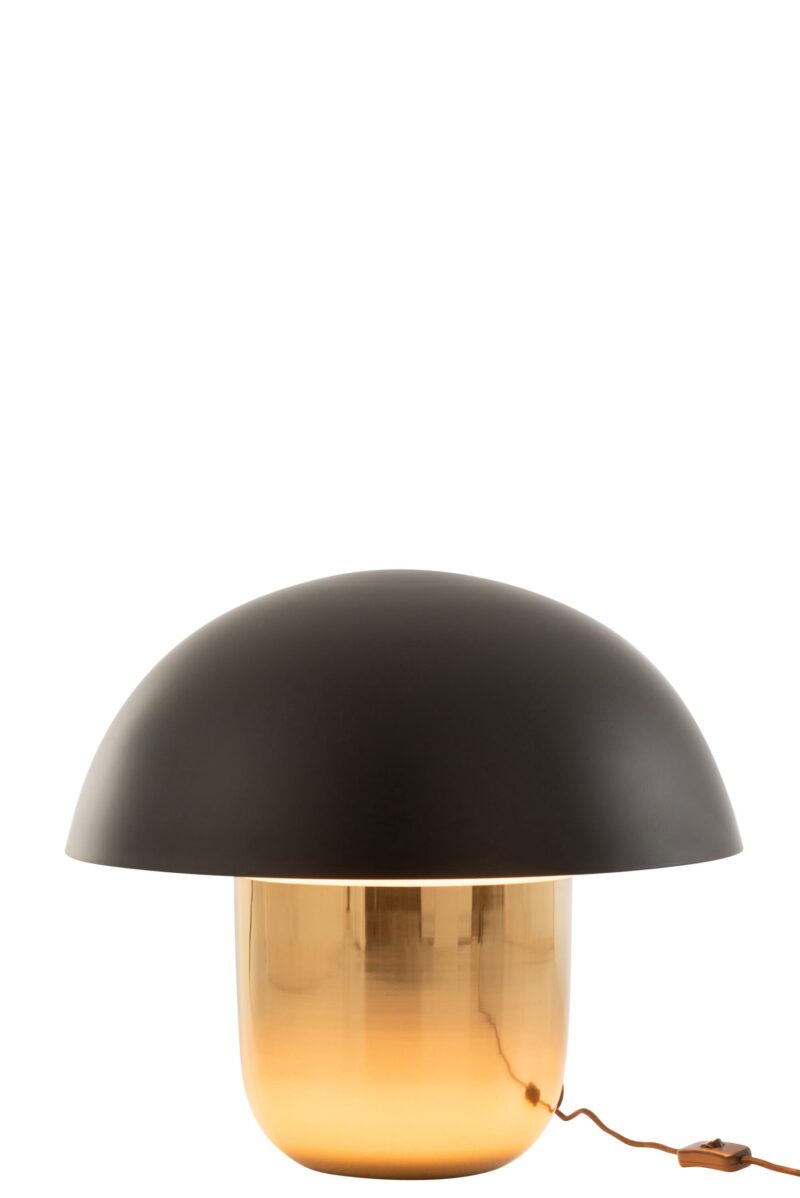 lampe-de-table-classique-champignon-or-et-noir-jolipa-mushroom-15658-3