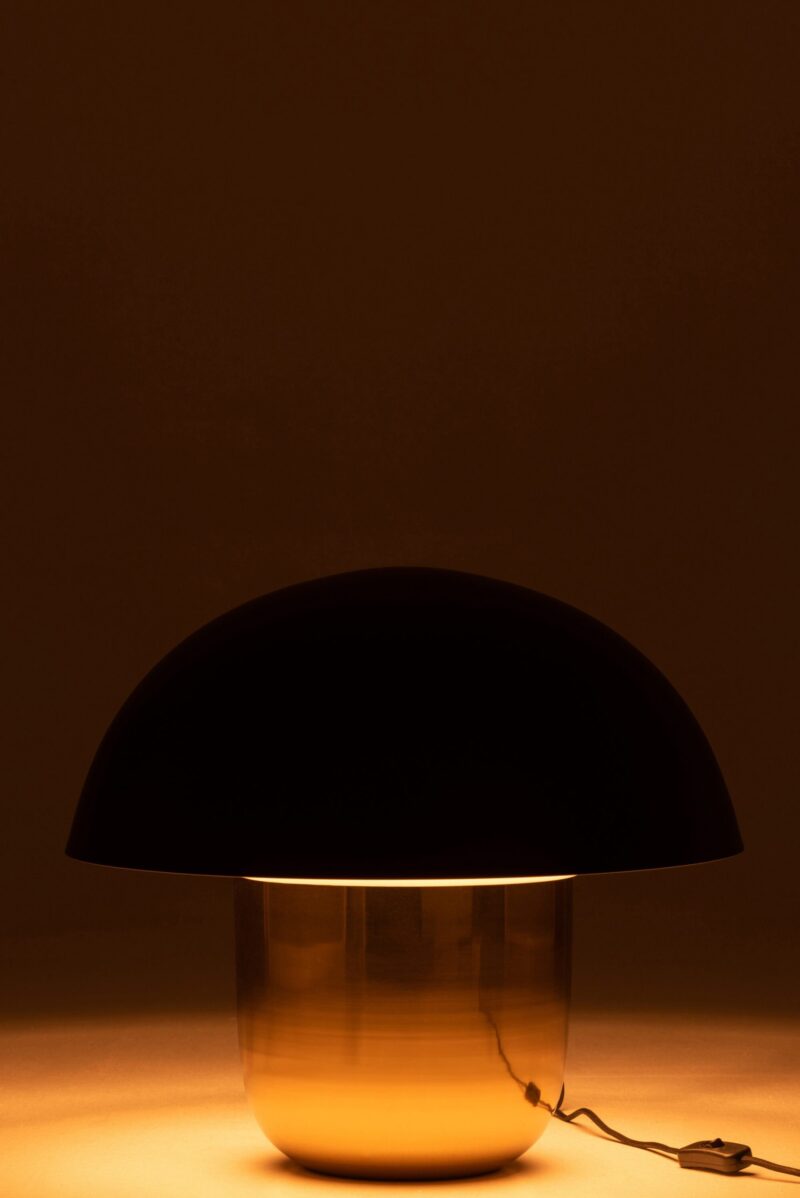 lampe-de-table-classique-champignon-or-et-noir-jolipa-mushroom-15658-4