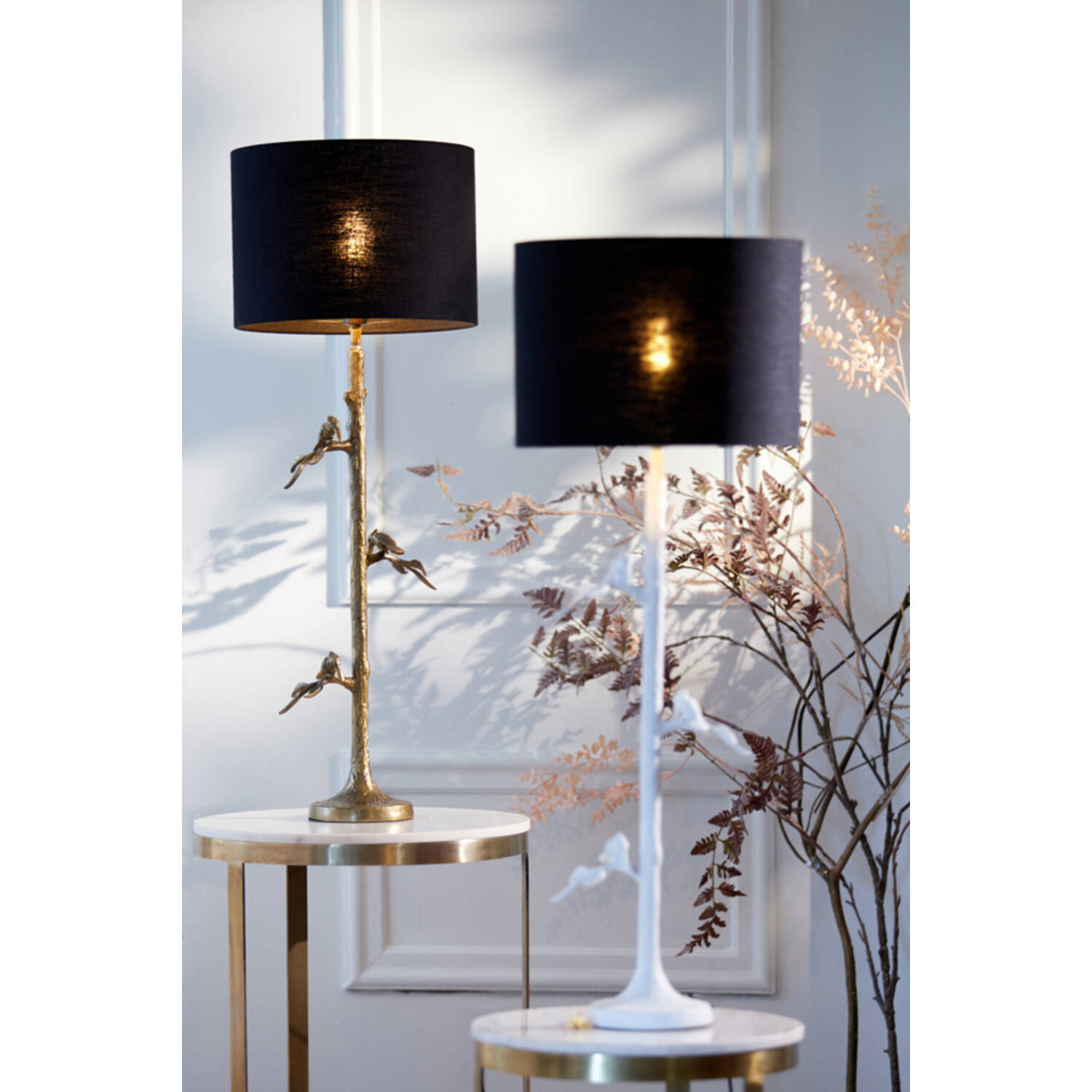 Lampe de table classique dorée avec des oiseaux Light & Living Branch – Image 3