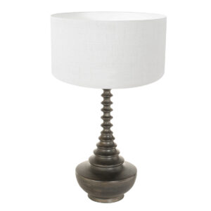 lampe-de-table-classique-noir-et-blanc-steinhauer-bois-noirantique-et-linblanc-3760zw