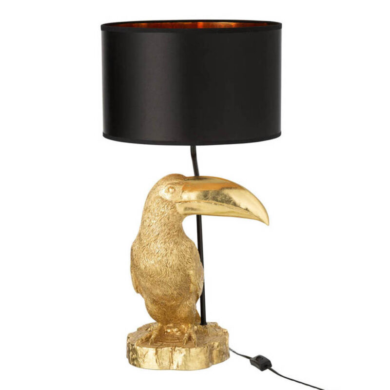 lampe-de-table-classique-noire-avec-oiseau-dore-jolipa-toucan-poly-11739