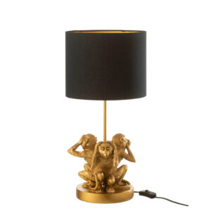 lampe-de-table-classique-noire-et-doree-avec-singes-jolipa-monkey-poly-26473-2