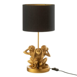 lampe-de-table-classique-noire-et-doree-avec-singes-jolipa-monkey-poly-26473