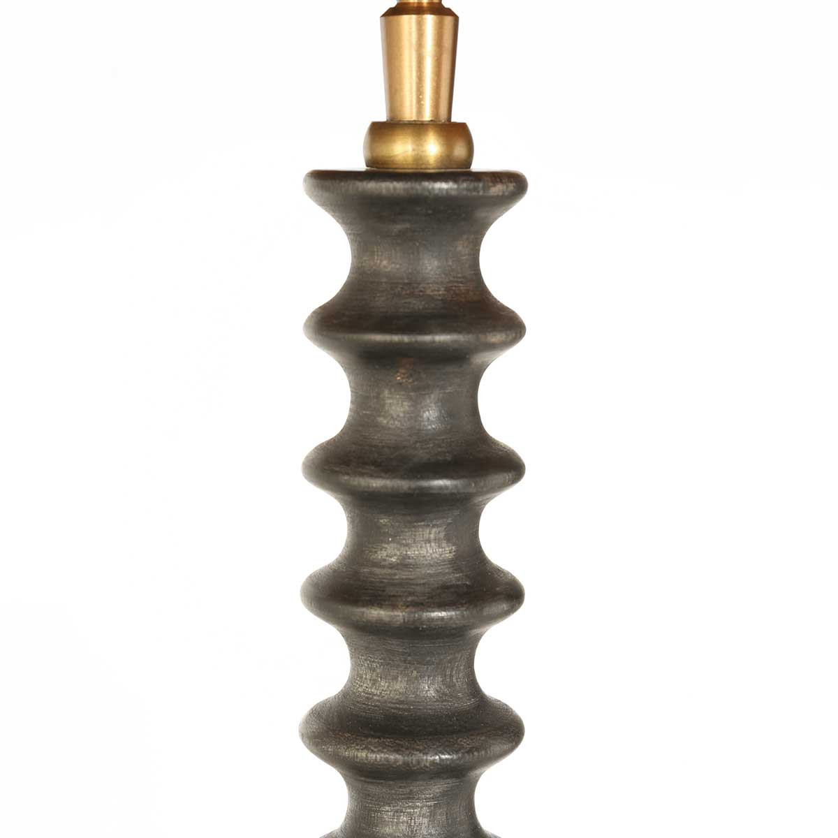 Lampe de table classique pied marron doré Steinhauer Bois noirantique – Image 4