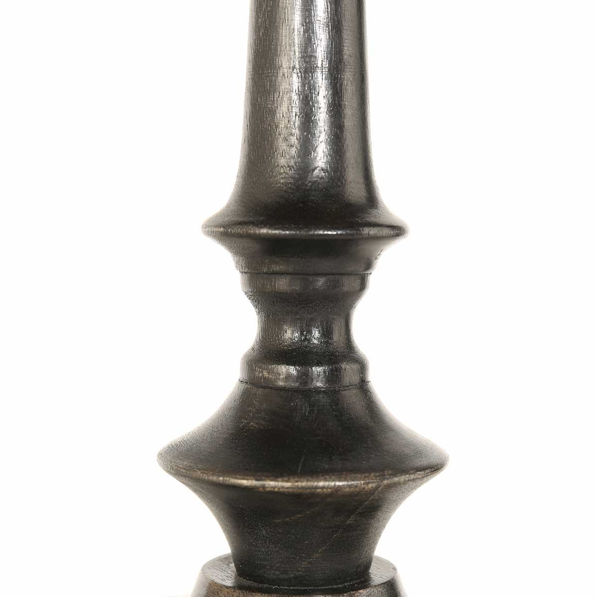 Lampe de table classique pied noir doré Steinhauer Bois noirantique – Image 4