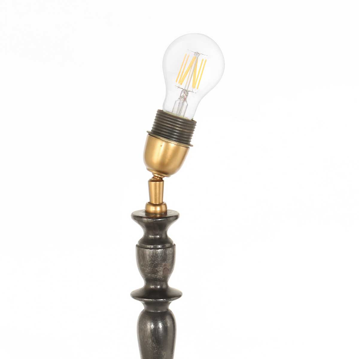 Lampe de table classique pied noir doré Steinhauer Bois noirantique – Image 7