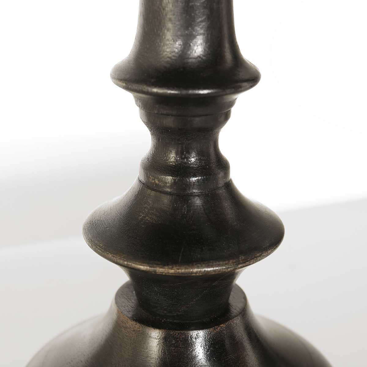 Lampe de table classique pied noir doré Steinhauer Bois noirantique – Image 8