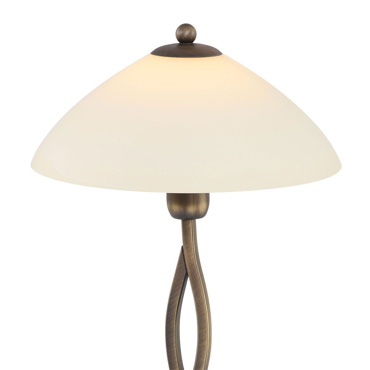 Lampe de table bronze abat-jour verre marbré torsadé Steinhauer Capri – Image 11