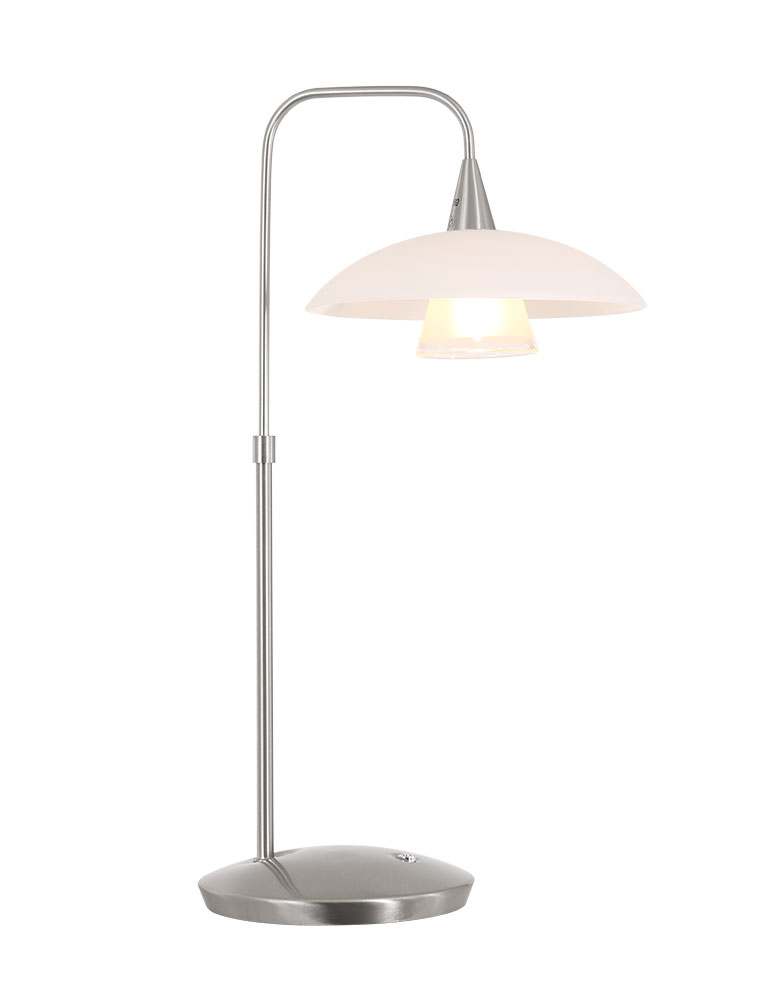 Lampe de table courbée en verre Steinhauer Tallerken acier – Image 12