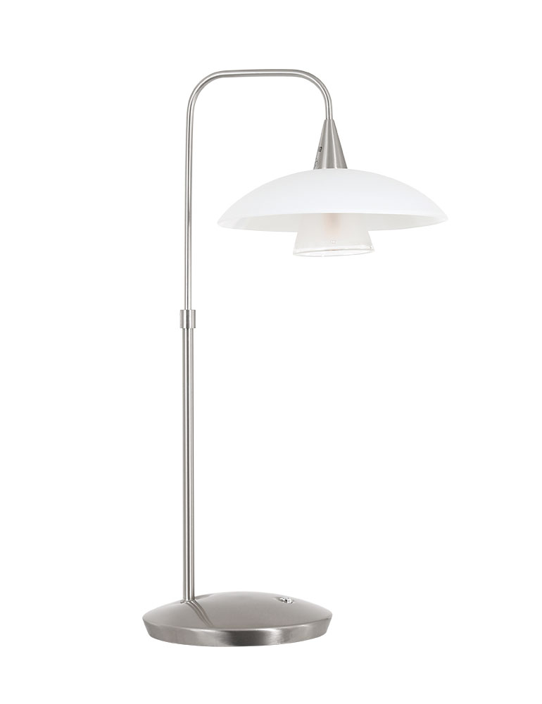 Lampe de table courbée en verre Steinhauer Tallerken acier – Image 13