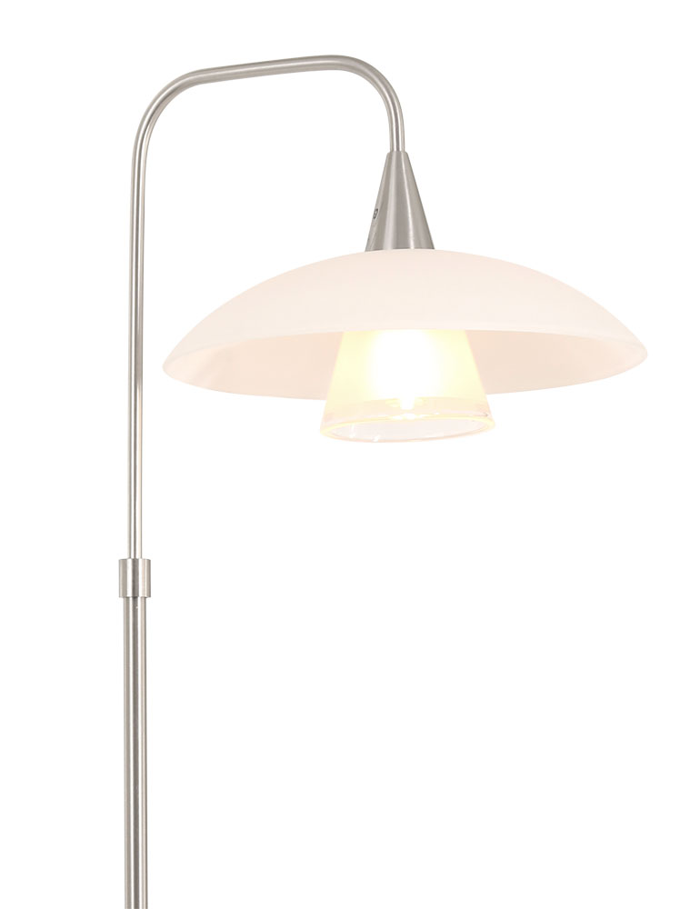Lampe de table courbée en verre Steinhauer Tallerken acier – Image 2