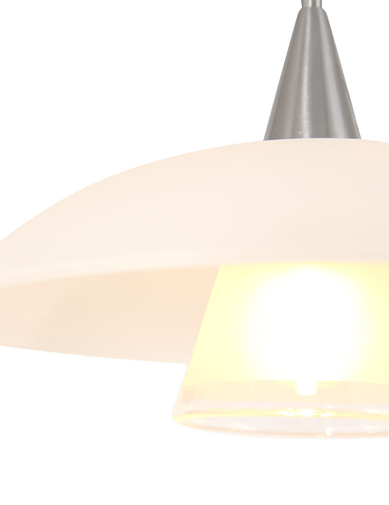 Lampe de table courbée en verre Steinhauer Tallerken acier – Image 4