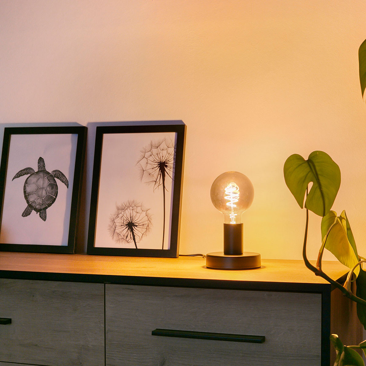 Lampe de table tendance en métal noir Mexlite Minimalics – Image 4