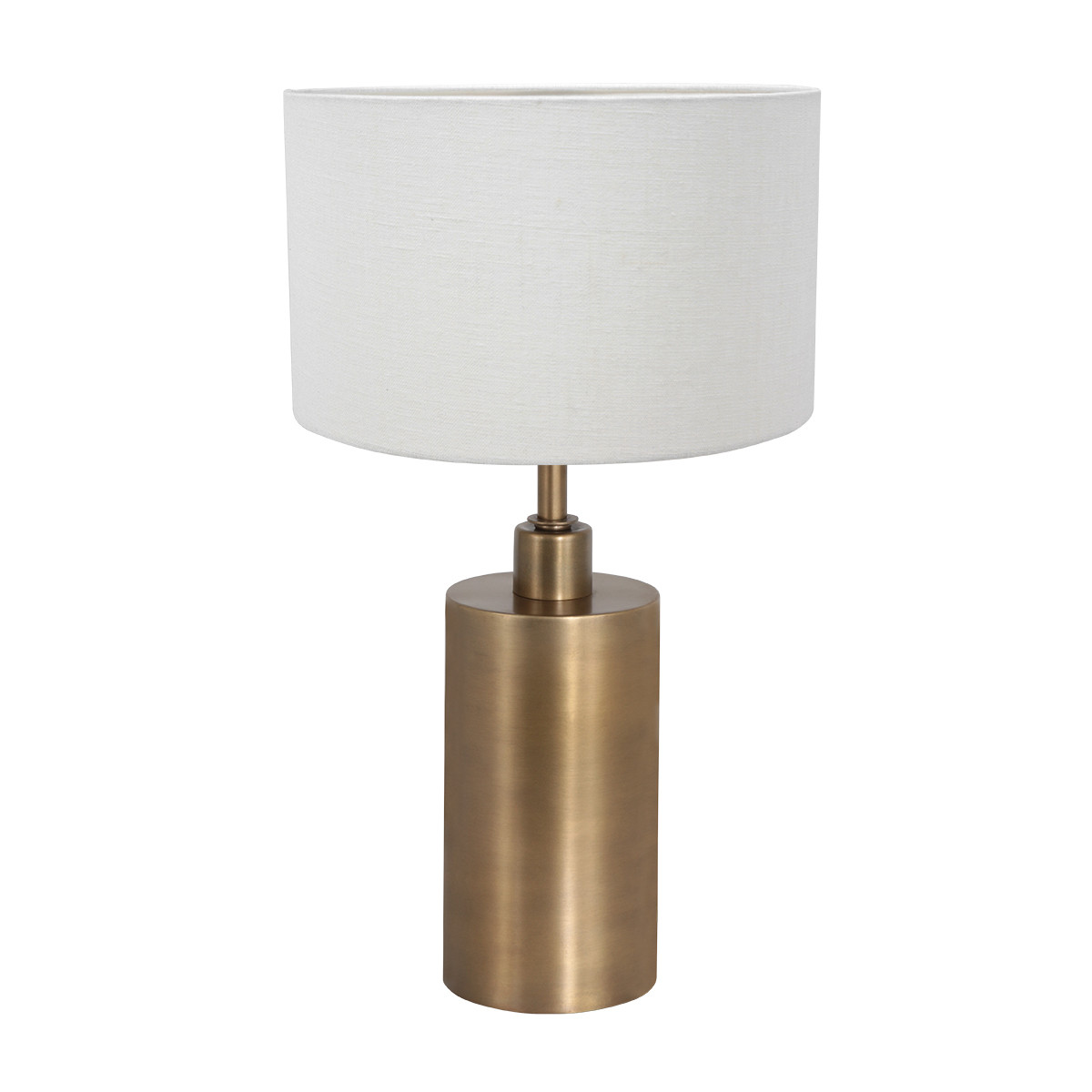 Lampe de table crépusculaire bronze abat-jour blanc Steinhauer – Image 2