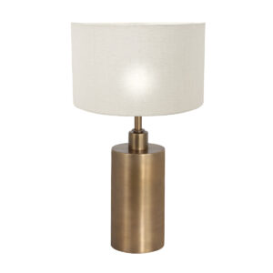 lampe-de-table-crepusculaire-bronze-abat-jour-blanc-steinhauer-7311br