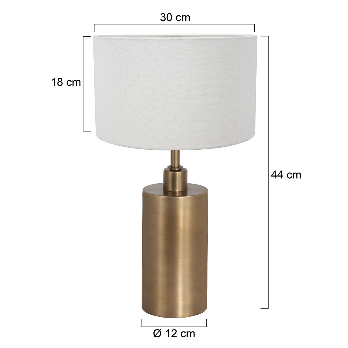 Lampe de table crépusculaire bronze abat-jour blanc Steinhauer – Image 7