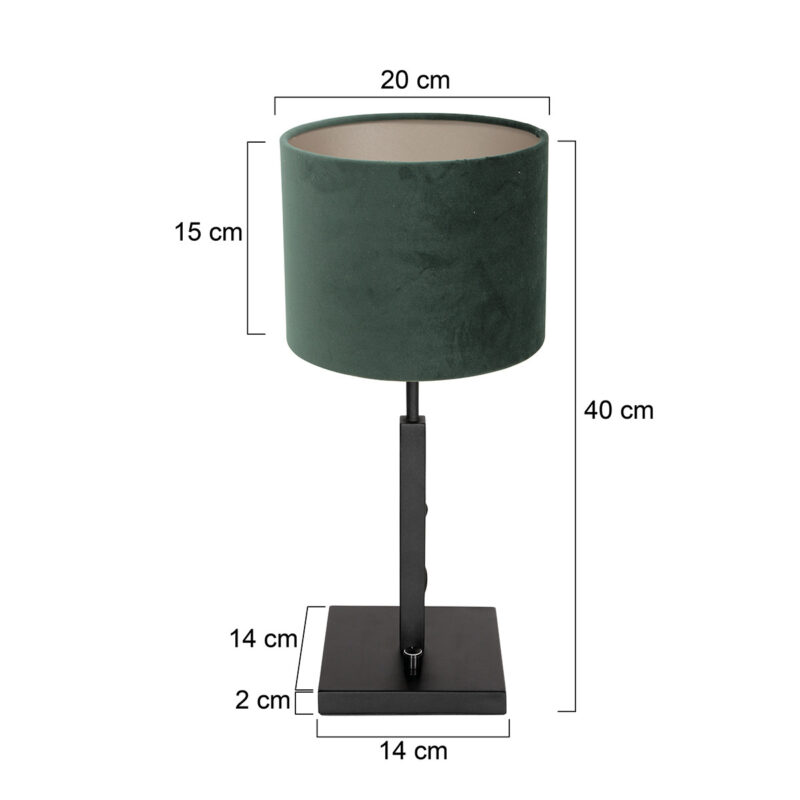 lampe-de-table-design-abat-jour-vert-steinhauer-stang-noir-8162zw-6