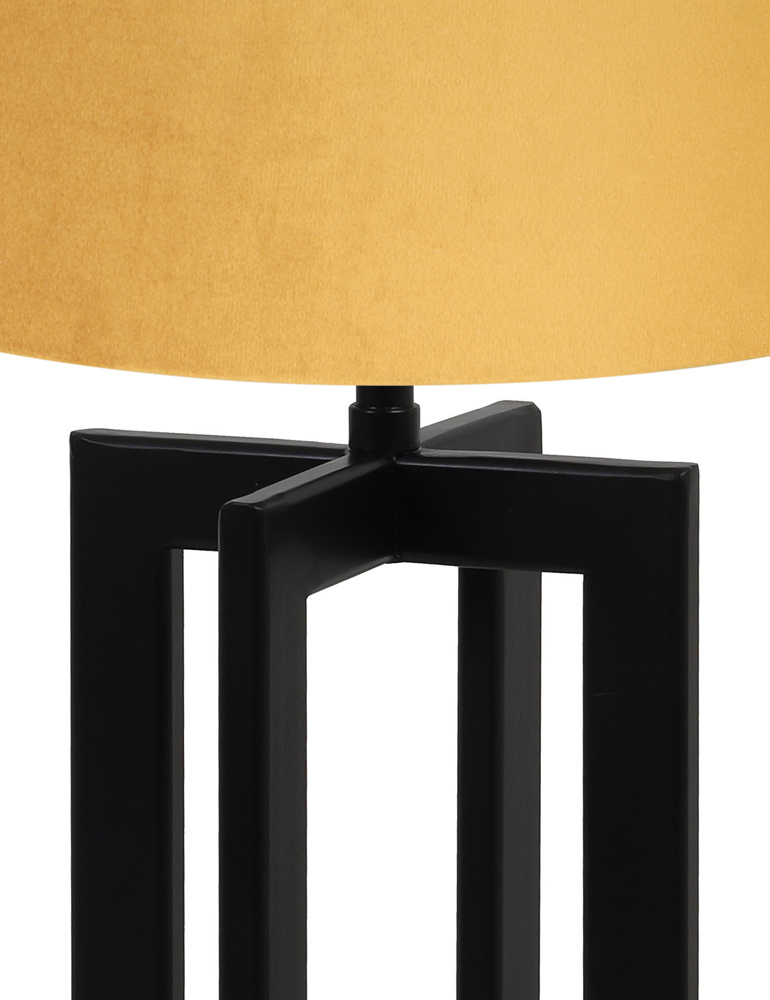 Lampe de table élégante et atmosphérique Light & Living Mace abat-jour jaune ocre – Image 2