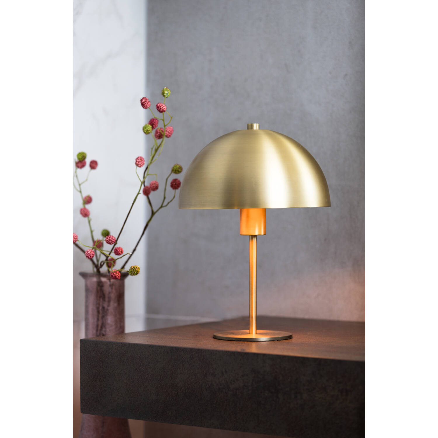Lampe de table en laiton forme champignon Light & Living Merel – Image 5