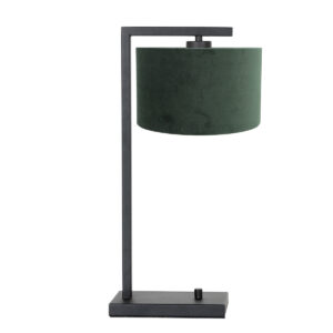 lampe-de-table-en-metal-avec-abat-jour-vert-steinhauer-stang-noir-7121zw