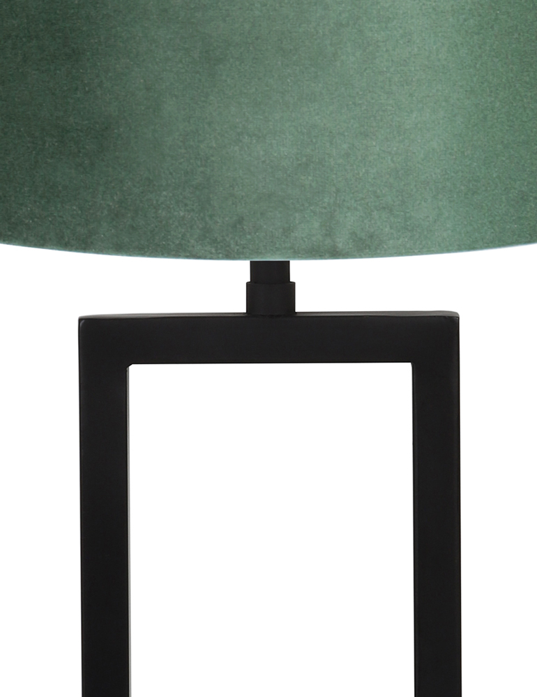 Lampe de table Frame abat-jour en velours vert Light & Living Shiva noir – Image 2
