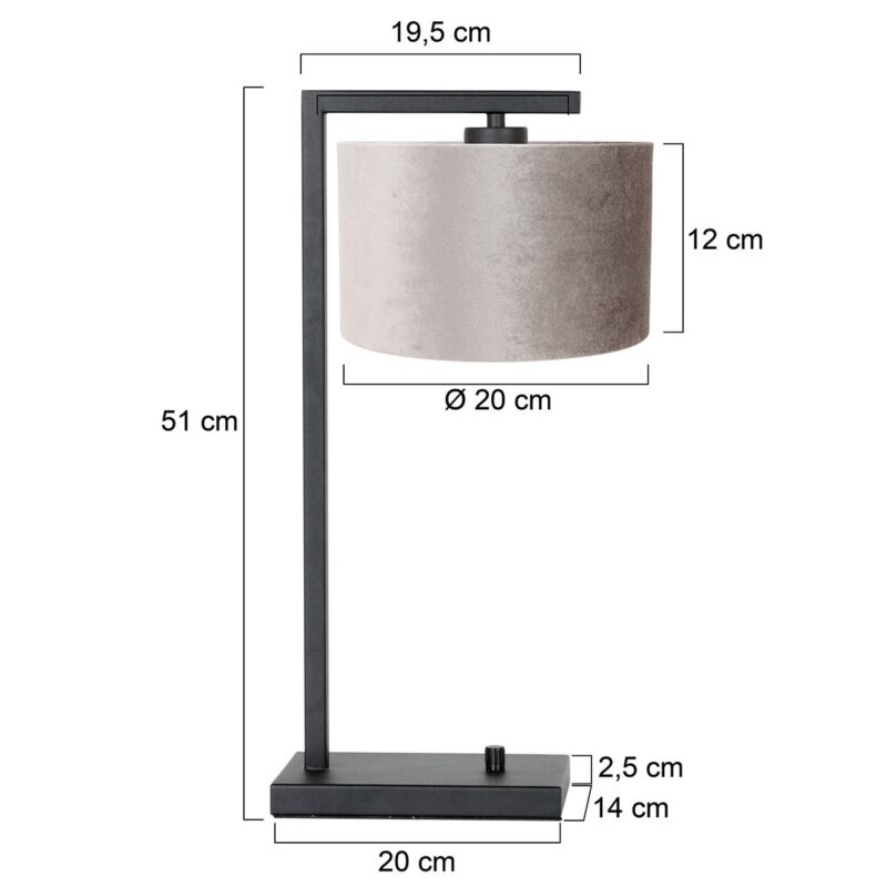 lampe-de-table-grise-culot-noir-steinhauer-stang-7122zw-6